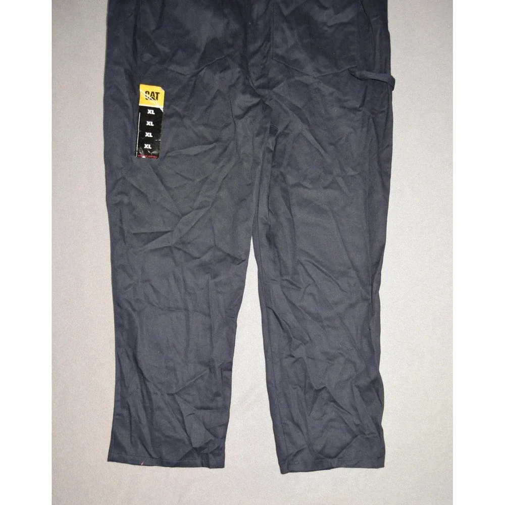 Caterpillar Coveralls Mens XL Navy Flame Resistant Jumpsuit Workwear CAT NEW